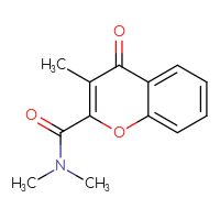 Chemical structure of N,N,3-trimethyl-4-oxo-4H-chromene-2-carboxamide - CSSB01213056083