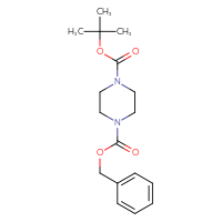 Chemical structure of 1-benzyl 4-tert-butyl piperazine-1,4-dicarboxylate - CSSB00000024676