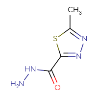 Chemical structure of 5-methyl-1,3,4-thiadiazole-2-carbohydrazide - CSSB00015345602