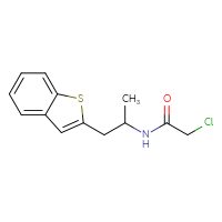 Chemical structure of N-[1-(1-benzothiophen-2-yl)propan-2-yl]-2-chloroacetamide - CSSB06741665720