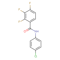 Chemical structure of N-(4-chlorophenyl)-2,3,4-trifluorobenzamide - CSSB00046191379