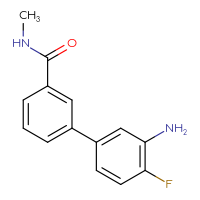 Chemical structure of 3'-amino-4'-fluoro-N-methyl-[1,1'-biphenyl]-3-carboxamide - CSSB06583300947