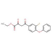 Chemical structure of ethyl 4-(3-fluoro-4-phenoxyphenyl)-2,4-dioxobutanoate - CSSB21495891600