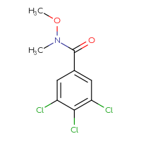 Chemical structure of 3,4,5-trichloro-N-methoxy-N-methylbenzamide - CSSB08560291940