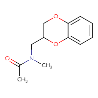 Chemical structure of N-[(2,3-dihydro-1,4-benzodioxin-2-yl)methyl]-N-methylacetamide - CSSB00000249241