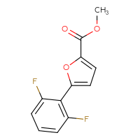 Chemical structure of methyl 5-(2,6-difluorophenyl)furan-2-carboxylate - CSSB02167939652