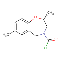 Chemical structure of (2R)-2,7-dimethyl-2,3,4,5-tetrahydro-1,4-benzoxazepine-4-carbonyl chloride - CSSB14959847502