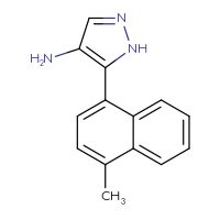 Chemical structure of 5-(4-methylnaphthalen-1-yl)-1H-pyrazol-4-amine - CSSB00103027840