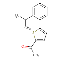 Chemical structure of 1-{5-[2-(propan-2-yl)phenyl]thiophen-2-yl}ethan-1-one - CSSB00000322413