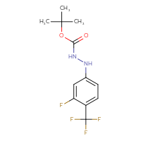 Chemical structure of N'-[3-fluoro-4-(trifluoromethyl)phenyl](tert-butoxy)carbohydrazide - CSSB02517442179