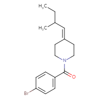 Chemical structure of 1-(4-bromobenzoyl)-4-(2-methylbutylidene)piperidine - CSSB06724506687