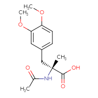 Chemical structure of (2R)-3-(3,4-dimethoxyphenyl)-2-acetamido-2-methylpropanoic acid - CSSB00015196835