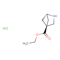 Chemical structure of ethyl (1r,4r)-2-azabicyclo[2.1.1]hexane-4-carboxylate hydrochloride - CSSB06446545696