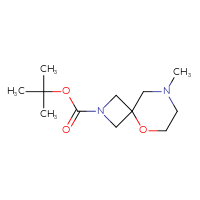 Chemical structure of tert-butyl 8-methyl-5-oxa-2,8-diazaspiro[3.5]nonane-2-carboxylate - CSSB00113637317