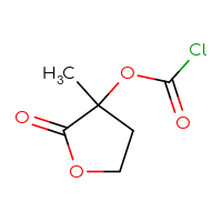 Chemical structure of 3-methyl-2-oxooxolan-3-yl carbonochloridate - CSSB21444811309
