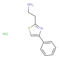 Chemical structure of 2-(4-phenyl-1,3-thiazol-2-yl)ethan-1-amine hydrochloride - CSSB00000684970