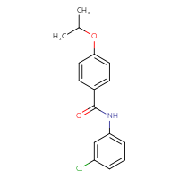 Chemical structure of N-(3-chlorophenyl)-4-(propan-2-yloxy)benzamide - CSSB00046079687