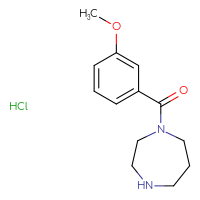 Chemical structure of 1-(3-methoxybenzoyl)-1,4-diazepane hydrochloride - CSSB21248707284