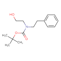 Chemical structure of tert-butyl N-(2-hydroxyethyl)-N-(2-phenylethyl)carbamate - CSSB00010110804