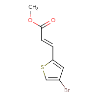 Chemical structure of methyl (2E)-3-(4-bromothiophen-2-yl)prop-2-enoate - CSSB00102710041
