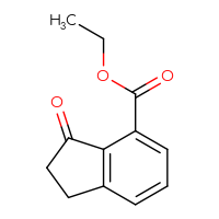 Chemical structure of ethyl 3-oxo-2,3-dihydro-1H-indene-4-carboxylate - CSSB00010010833