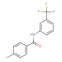 Chemical structure of 4-iodo-N-[3-(trifluoromethyl)phenyl]benzamide - CSSB00048117261