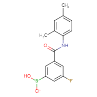 Chemical structure of {3-[(2,4-dimethylphenyl)carbamoyl]-5-fluorophenyl}boronic acid - CSSB00150703478
