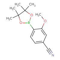 Chemical structure of 3-methoxy-4-(4,4,5,5-tetramethyl-1,3,2-dioxaborolan-2-yl)benzonitrile - CSSB00010045389