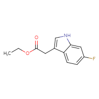 Chemical structure of ethyl 2-(6-fluoro-1H-indol-3-yl)acetate - CSSB00033640888