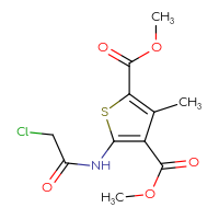 Chemical structure of 2,4-dimethyl 5-(2-chloroacetamido)-3-methylthiophene-2,4-dicarboxylate - CSSB00000682069
