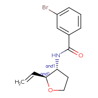 Chemical structure of rac-3-bromo-N-[(2R,3S)-2-ethenyloxolan-3-yl]benzamide - CSSB21444810845