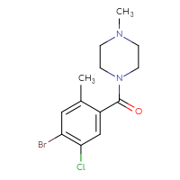 Chemical structure of 1-(4-bromo-5-chloro-2-methylbenzoyl)-4-methylpiperazine - CSSB06645076953