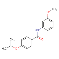 Chemical structure of N-(3-methoxyphenyl)-4-(propan-2-yloxy)benzamide - CSSB00027984241