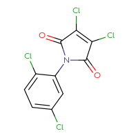 Chemical structure of 3,4-dichloro-1-(2,5-dichlorophenyl)-2,5-dihydro-1H-pyrrole-2,5-dione - CSSB00160281516