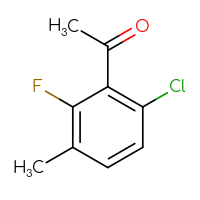 Chemical structure of 1-(6-chloro-2-fluoro-3-methylphenyl)ethan-1-one - CSSB00000034539
