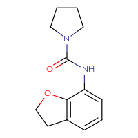Chemical structure of N-(2,3-dihydro-1-benzofuran-7-yl)pyrrolidine-1-carboxamide - CSSB01995341777