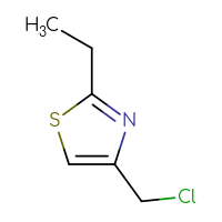 Chemical structure of 4-(chloromethyl)-2-ethyl-1,3-thiazole - CSSB00000735753