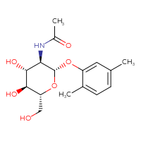 Chemical structure of N-[(2S,3R,4R,5S,6R)-2-(2,5-dimethylphenoxy)-4,5-dihydroxy-6-(hydroxymethyl)oxan-3-yl]acetamide - CSSS00027602109