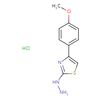 Chemical structure of 2-hydrazinyl-4-(4-methoxyphenyl)-1,3-thiazole hydrochloride - CSSB00015185193