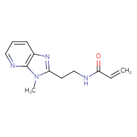 Chemical structure of N-(2-{3-methyl-3H-imidazo[4,5-b]pyridin-2-yl}ethyl)prop-2-enamide - CSSB21332042513
