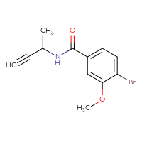 Chemical structure of 4-bromo-N-(but-3-yn-2-yl)-3-methoxybenzamide - CSSB01994862523