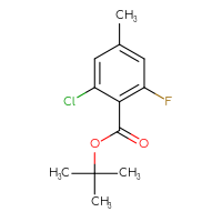 Chemical structure of tert-butyl 2-chloro-6-fluoro-4-methylbenzoate - CSSB03558058896