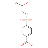 Chemical structure of 4-[(2-hydroxypropyl)sulfamoyl]benzoic acid - CSSB00000284800