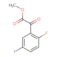 Chemical structure of methyl 2-(2-fluoro-5-iodophenyl)-2-oxoacetate - CSSB20813997021