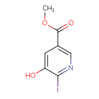 Chemical structure of methyl 5-hydroxy-6-iodopyridine-3-carboxylate - CSSB00010999399