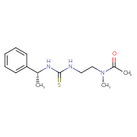 Chemical structure of N-methyl-N-[2-({[(1R)-1-phenylethyl]carbamothioyl}amino)ethyl]acetamide - CSSB21432443364