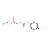 Chemical structure of ethyl 2-{[(4-methoxyphenyl)carbamothioyl]amino}acetate - CSSB00025727281