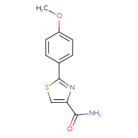 Chemical structure of 2-(4-methoxyphenyl)-1,3-thiazole-4-carboxamide - CSSB00055738958