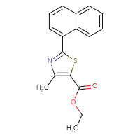 Chemical structure of ethyl 4-methyl-2-(naphthalen-1-yl)-1,3-thiazole-5-carboxylate - CSSB01551004183