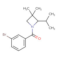 Chemical structure of 1-(3-bromobenzoyl)-3,3-dimethyl-2-(propan-2-yl)azetidine - CSSB00094160818